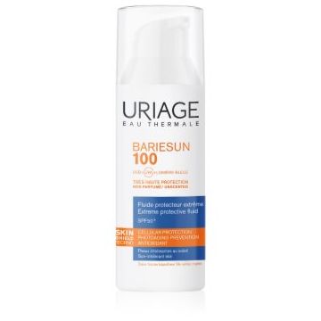 Uriage Bariésun 100 Extreme Protective Fluid SPF 50+ fluid protector pentru ten sensibil și intolerant SPF 50+