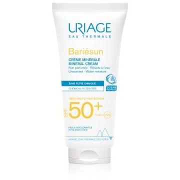 Uriage Bariésun Mineral Cream SPF 50+ crema de fata cu minerale pentru protectie SPF 50+