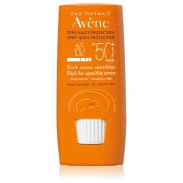 Avène Sun Stick for Sensitive Areas adera pe zonele sensibile SPF 50+