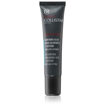 Collistar Linea Uomo Attivi Puri Eye Contour Hyaluronic Acid + Caffeine Eye Contour Cremă anti-îmbătrânire cu efect iluminator
