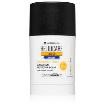 Heliocare 360° Sport Transparent Stick baton cu protectie solara SPF 50+