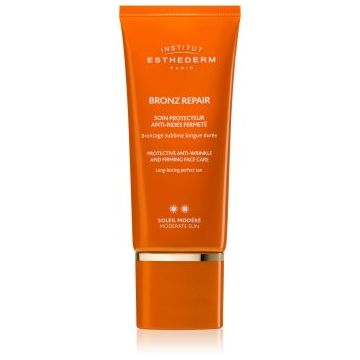 Institut Esthederm Bronz Repair Protective Anti-Wrinkle and Firming Face Care cremă facială antirid pentru fermitate protectie medie impotriva razelor UV