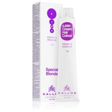 Kallos KJMN Professional Cream Hair Colour Keratin & Argan Oil culoare par cu keratina si ulei de argan