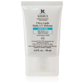 Kiehl's Dermatologist Solutions Ultra Light Daily UV Defense Aqua Gel SPF 50 PA++++ lichid protector ultra ușor pentru toate tipurile de ten, inclusiv piele sensibila