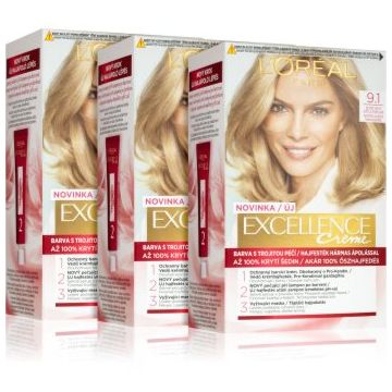 L’Oréal Paris Excellence Creme culoare par ambalaj economic culoare 9.1