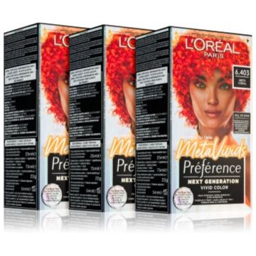 L’Oréal Paris Préférence Meta Vivids vopsea de păr semipermanentă culoare 6.403 Meta Coral