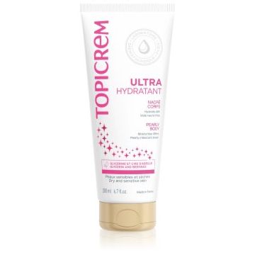 Topicrem UH BODY Ultra-Moisturizing Pearly Body lapte de corp piele sensibilă stralucire de perla
