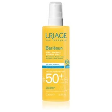 Uriage Bariésun Fragrance Free Invisible Spray SPF50+ spray de protecție pentru față și corp SPF 50+