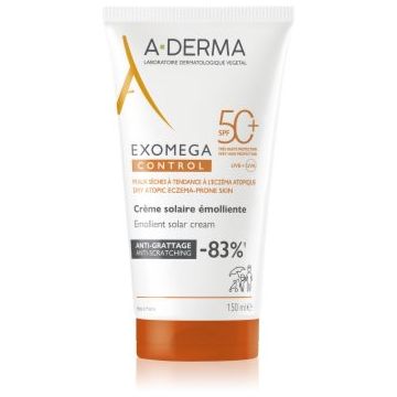 A-Derma Exomega Control Emollient Solar Cream cremă protectoare pentru fata si corp