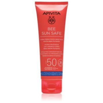 Apivita Bee Sun Safe Hydra Fresh Milk SPF50 lotiune solara pentru fata si corp SPF 50