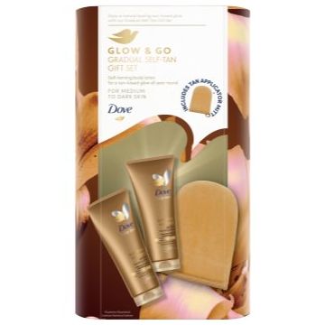 Dove Glow & Go Gradual Self-Tan Gift Set set pentru un bronz perfect