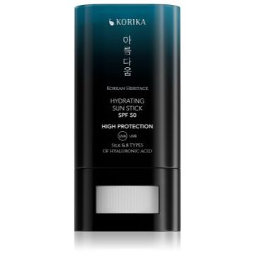 KORIKA Korean Heritage Silk & 8 Types of Hyaluronic Acid Hydrating Sun Stick SPF 50 stick de protecție solară SPF 50