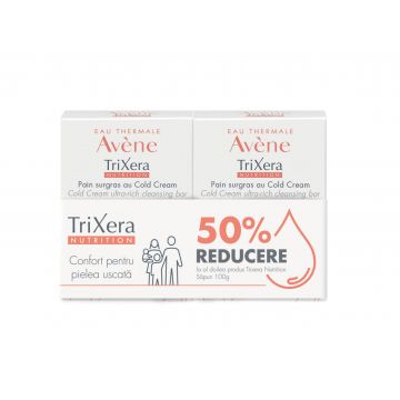 Avene Pachet Trixera Nutrition Sapun cold cream 100g + 50% reducere la al doilea produs