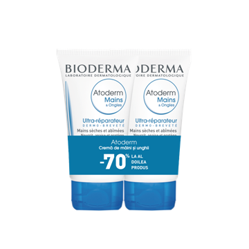 Bioderma Atoderm Crema pentru maini si unghii 50 ml 1 + 1 70% din al II lea