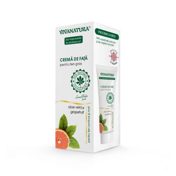 Crema de fata pentru ten gras cu Aloe Vera cu grapefruit, 75 ml, Leonard Radutz Formula, VivaNatura