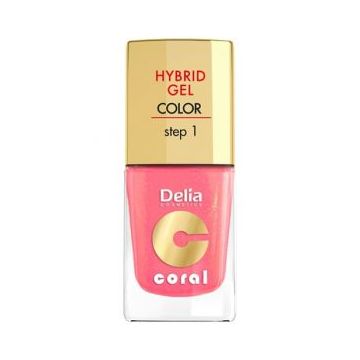 Delia Coral Hybrid Gel Color step 1 Lac unghii 16