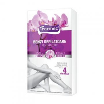 Farmec Benzi depilatoare pentru corp cu Extract de Orhidee 14 benzi