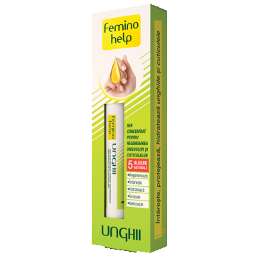 Feminohelp Ser concentrat pentru regenerarea unghiilor si cuticulelor 2 ml