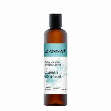 Gel de dus energizant cu lamaie si menta, 250ml, Zanna