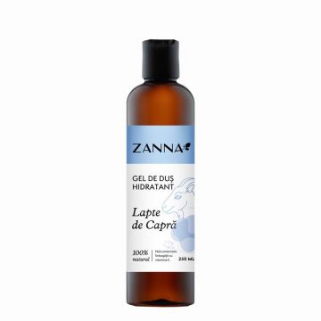 Gel de dus hidratant cu lapte de capra, 250ml, Zanna