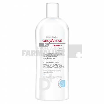 Gerovital H3 Derma+ Fluid de curatare si demachiere fata si ochi 200 ml
