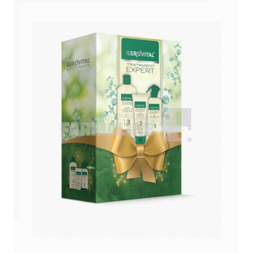 Gerovital Tratament Expert caseta Sampon regenerant cu keratina 250 ml + Masca Regeneranta cu Keratina 150 ml + Ser Termoprotector cu Keratina 150 ml