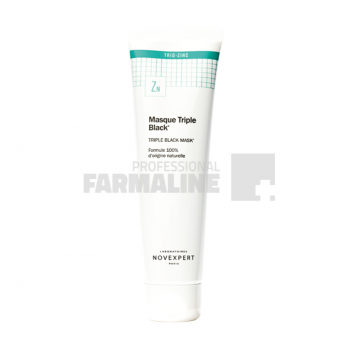 Novexpert Trio-Zinc Masca Triple Black pentru piele cu imperfectiuni,ten gras 70 g