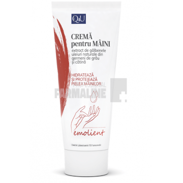 Tis  Q4U Crema emolienta pentru maini cu Vitamine A, E si extracte naturale 100 ml