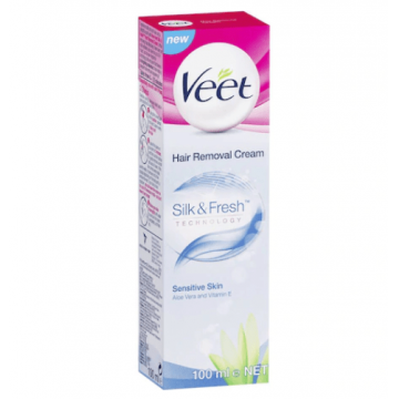 Veet Silk & Fresh Crema delipatoare cu aloe vera si vitamina E piele sensibila 100 ml
