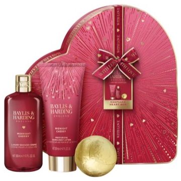 Baylis & Harding Midnight Cherry set cadou in forma de inima