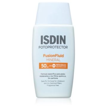 ISDIN Fotoprotector Fusion Fluid Mineral SPF 50 protective fluid pentru piele sensibilă