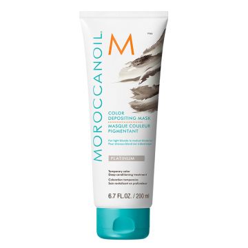 Masca nuantatoare Moroccanoil Platinum pentru par blond