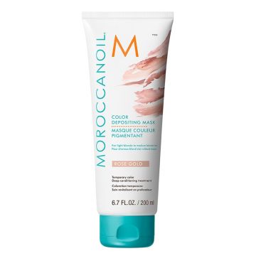 Masca nuantatoare Moroccanoil Rose Gold pentru par blond