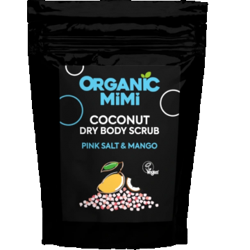 Scrub de corp cu sare roz si aroma de mango si cocos, 150g, Organic Mimi