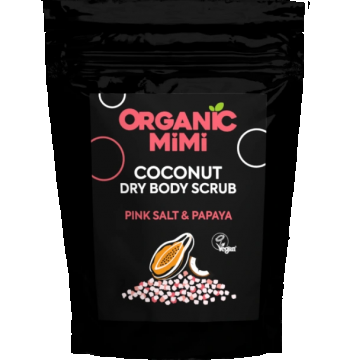 Scrub de corp cu sare roz si papaya & cocos, 150g, Organic Mimi