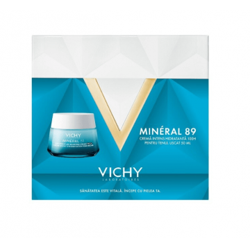 Vichy Trusa Xmas Mineral 89 Crema intens hidratanta 72 h pentru tenul uscat 50 ml