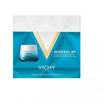 Vichy Trusa Xmas Mineral 89 Crema intens hidratanta 72 h pentru toate tipurile de ten 50 ml