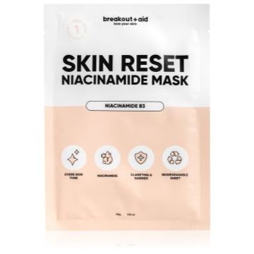 breakout + aid Skin Reset Niacinamide Mask masca pentru celule cu niacinamidă