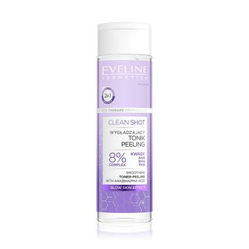 Clean shot toner netezitor cu efect de peeling, 200ml, Eveline Cosmetics