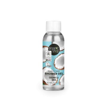 Gel de dus Coconut&Shea, 50ml, Organic Shop