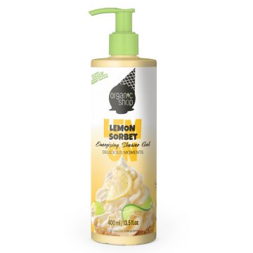 Gel de dus energizant Lemon Sorbet, 400ml, Organic Shop