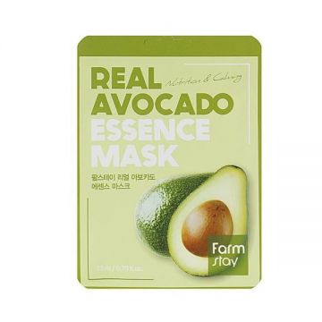 Masca Faciala cu Esenta de Avocado - FarmStay Real Avocado  Essence Mask, 23 ml
