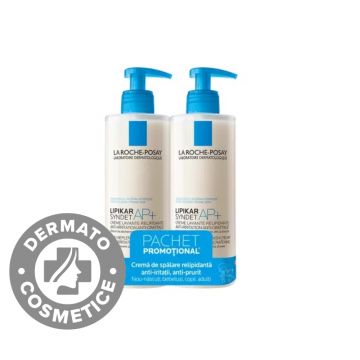 Pachet Lipikar Syndet AP+, 2 x 400ml, La Roche-Posay