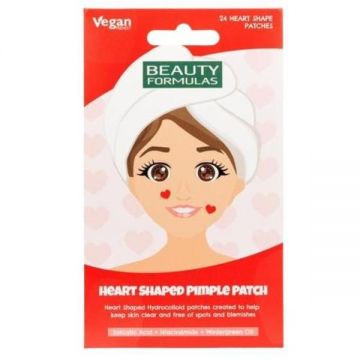 Plasturi hidrocoloid inimioare pentru cosuri x 24 buc, Beauty Formulas