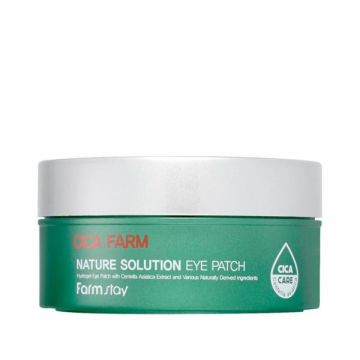 Plasturi pentru Ochi cu Extract de Centella Asiatica - FarmStay Cica Farm Nature Solution Eye Patch, 60 buc