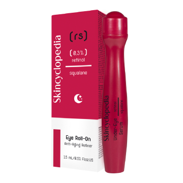 Ser roll-on pentru ochi cu Retinol si Squalane, 15ml, Skincyclopedia