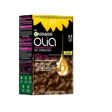Vopsea de par permanenta fara amoniac 6.3 Golden Light Brown Olia, 174ml, Garnier