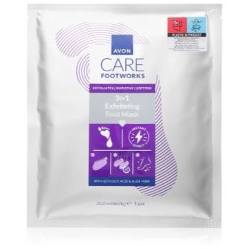 Avon Care Footworks mască regeneratoare pentru picioare și unghii 3 in 1