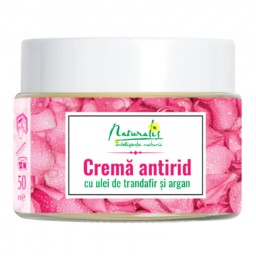 Crema antirid cu ulei de trandafiri si ulei de argan, 50 ml, Naturalis