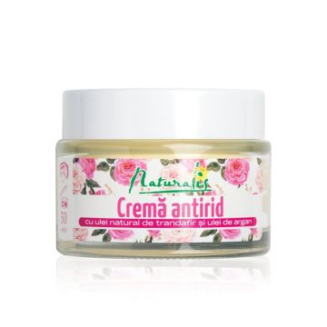 Crema antirid cu ulei de trandafiri si ulei de argan, 50 ml, Naturalis
